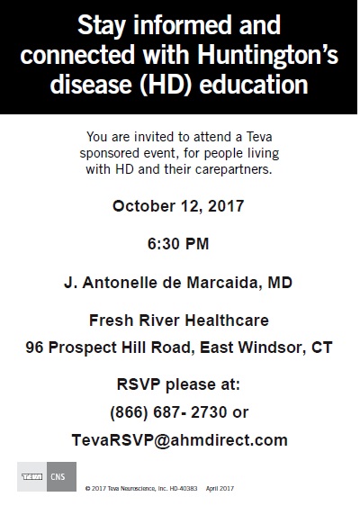 Fresh River Healthcare Center, Teva, Huntington's Disease
