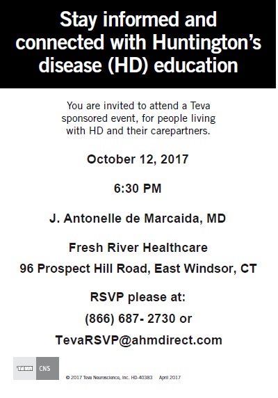 Fresh River Healthcare Center, Teva, Huntington's Disease