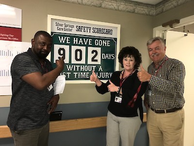 Silver Springs Care Center, iCare Health Network, Employee Safety Milestone, Meriden, CT